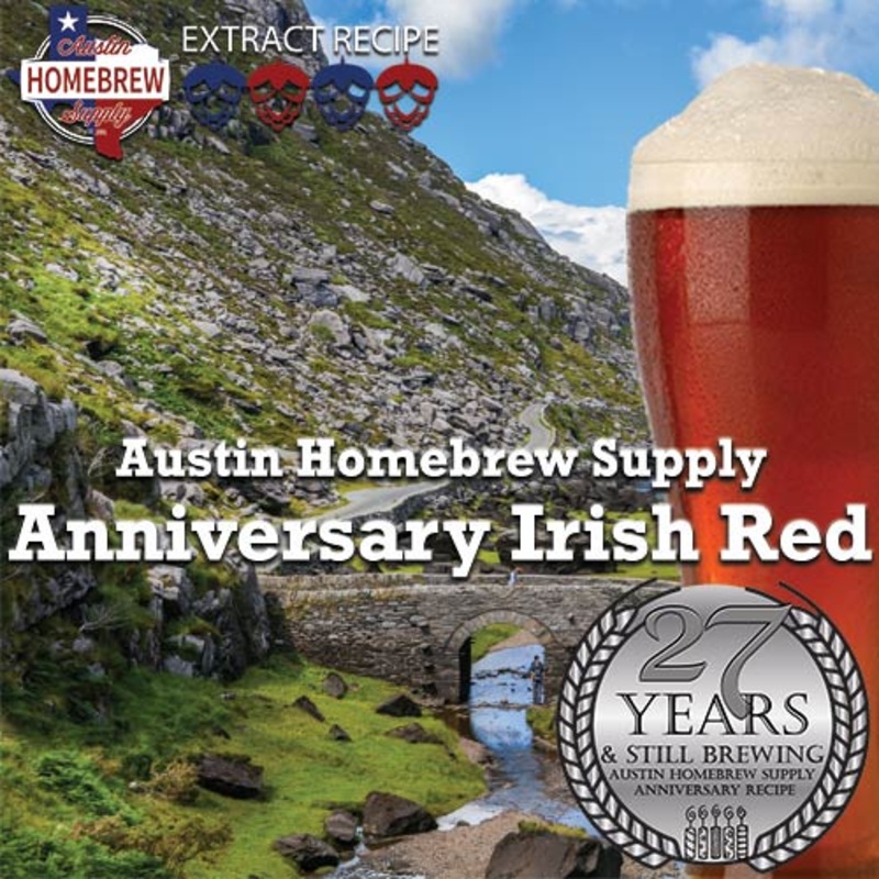 AHS Anniversary Irish Red  (9D) – EXTRACT Homebrew Ingredient Kit