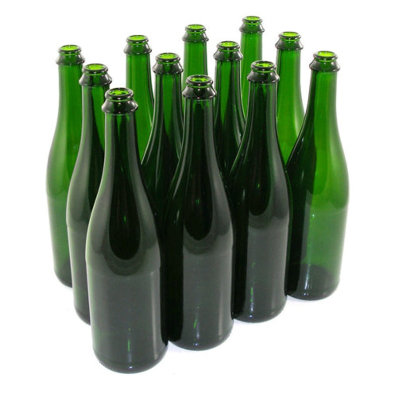 Wine Bottles 750 ml Green Champagne (Case of 12)
