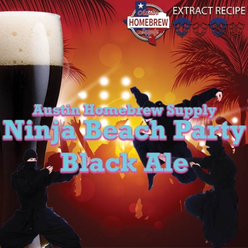 AHS Ninja Beach Party Black Ale (23) – EXTRACT Homebrew Ingredient Kit