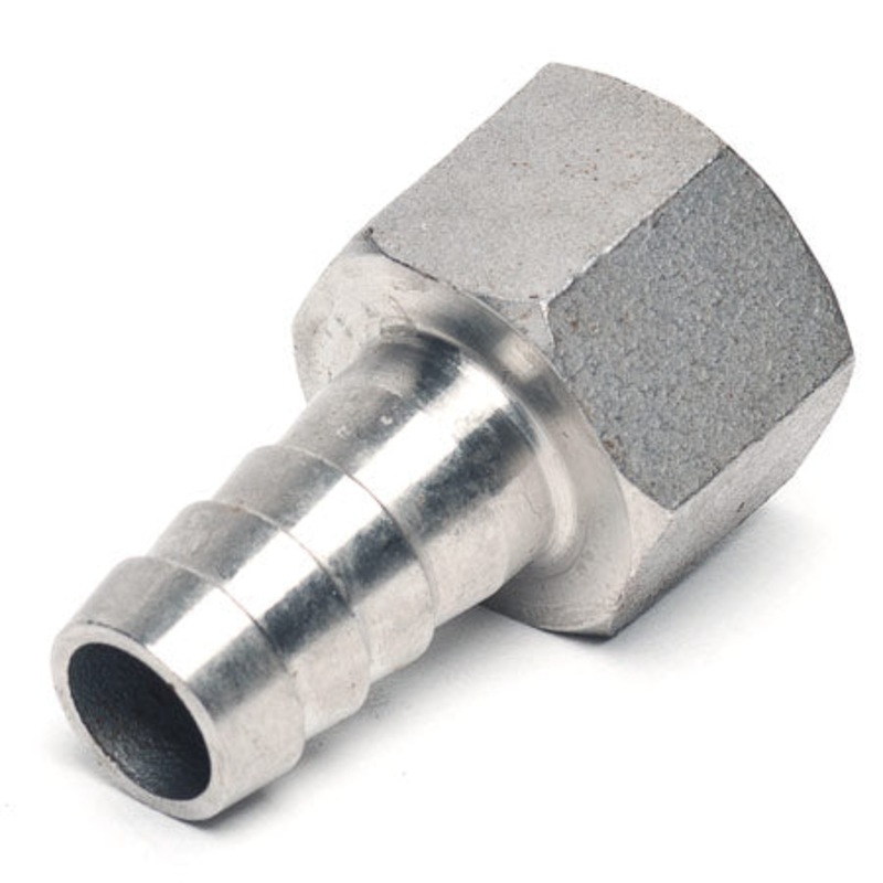 Stainless Steel Nipple – 1/2 Female NPT x 1/2 Barb