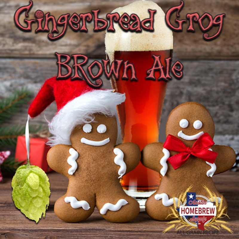 AHS Gingerbread Grog Brown Ale Ale  (23) – ALL GRAIN Homebrew Ingredient Kit