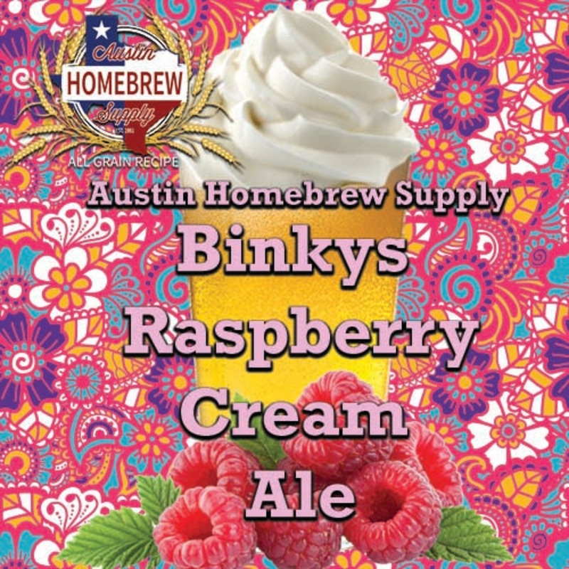 Binkys Raspberry Cream Ale (6A) – ALL GRAIN Homebrew Ingredient Kit