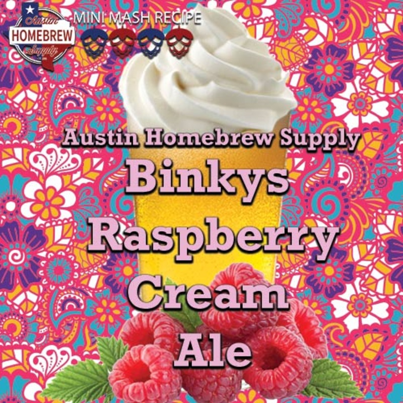 Binkys Raspberry Cream Ale (6A) – MINI MASH Homebrew Ingredient Kit