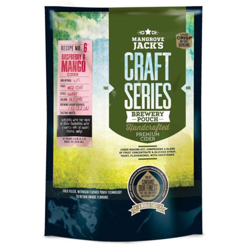 Mangrove Jack’s Raspberry & Mango Cider Pouch Kit