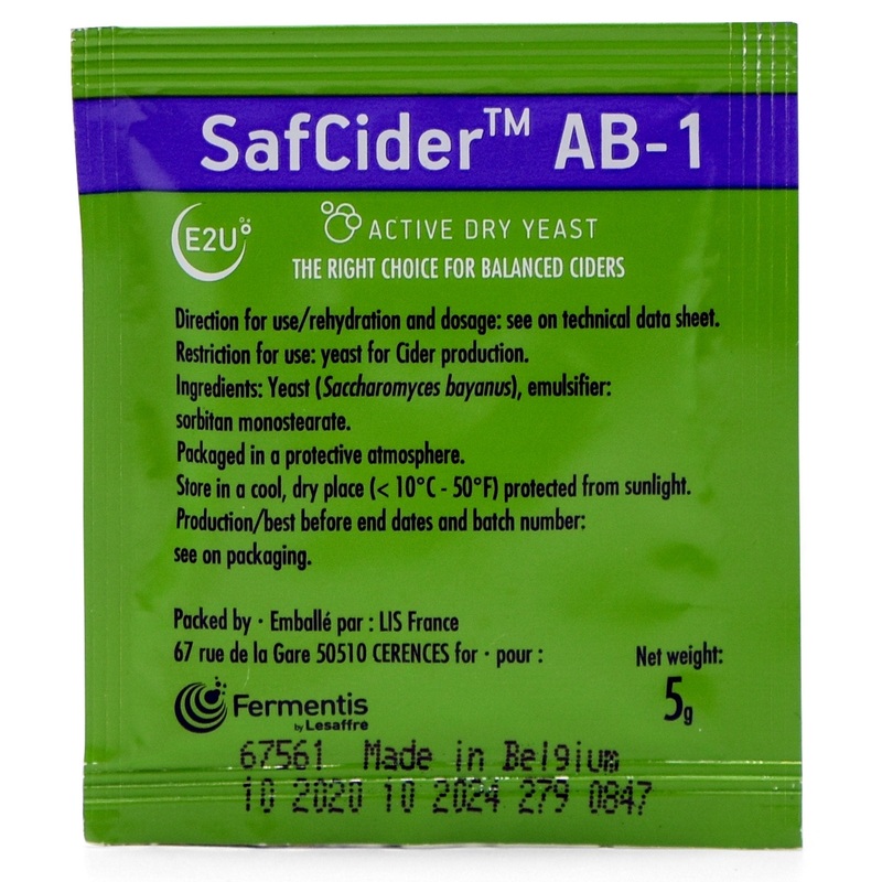 Fermentis SafCider AB-1 Cider Yeast (5g) – Balanced Ciders