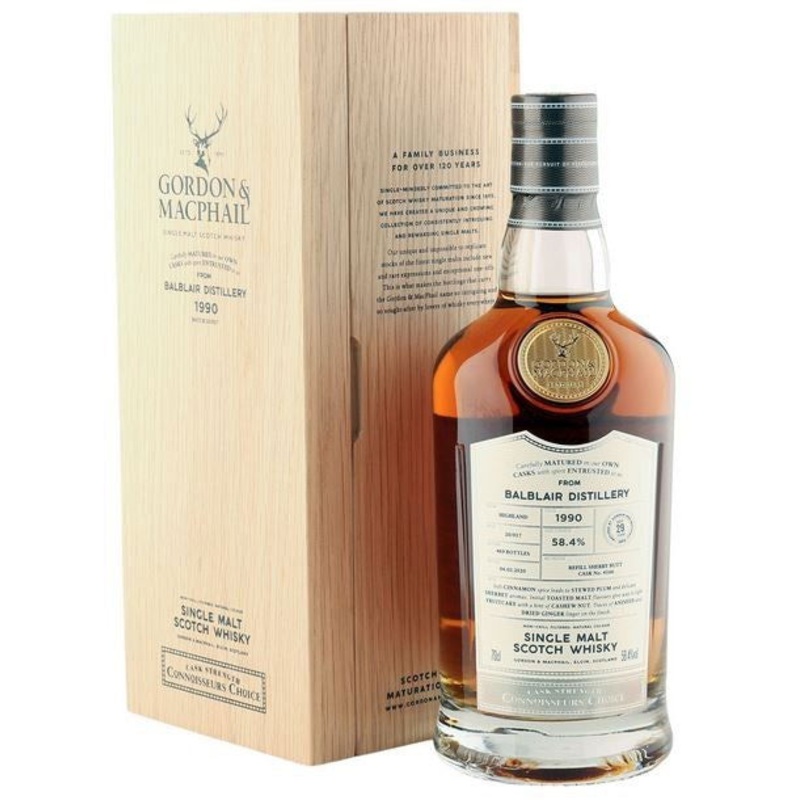 Gordon & Macphail Balblair Distillery 29 Year Connoisseurs Choice Cask Strength Single Malt Scotch 1990 Batch 20/017 750ml