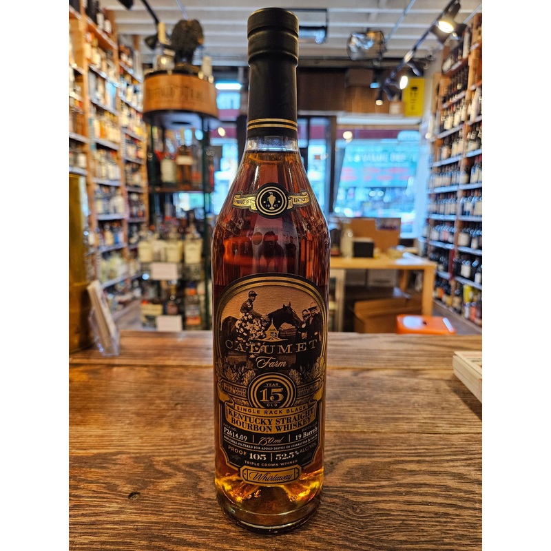Calumet Farm Single Rack Black 15 Year Old Kentucky Straight Bourbon Whiskey 750mL