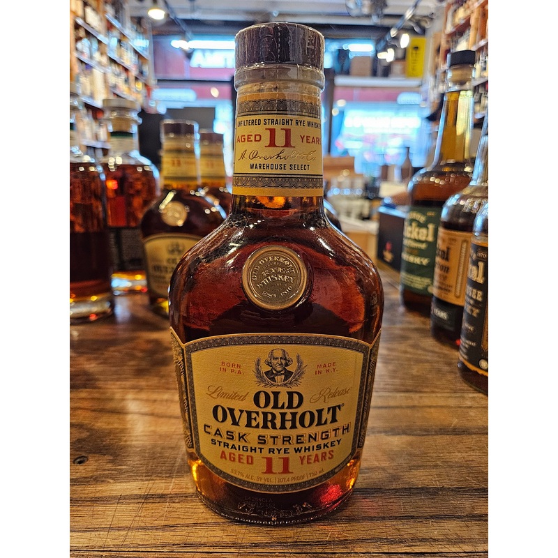 Old Overholt 11 Year Old Cask Strength Straight Rye Whiskey 750mL