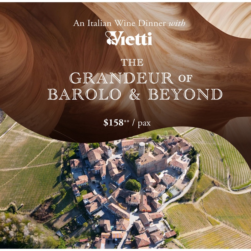 Wine Dinner | Vietti | 4th Sep 2025, Thursday, 7pm – 1pax